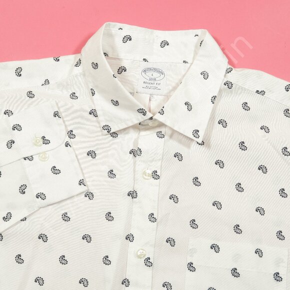 Brooks Brothers Other - Brooks Brothers Regent Teardrop Paisley Lightweight Oxford Shirt in Whit…